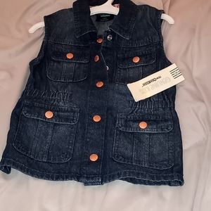 NWT Girl jean vest